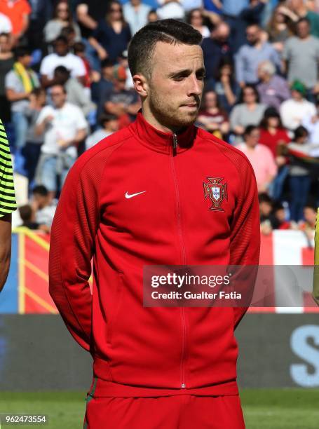 Portugal and Wolverhampton Wanderers forward Diogo Jota before the start of the U21 International Friendly match between Portugal and Italy at...