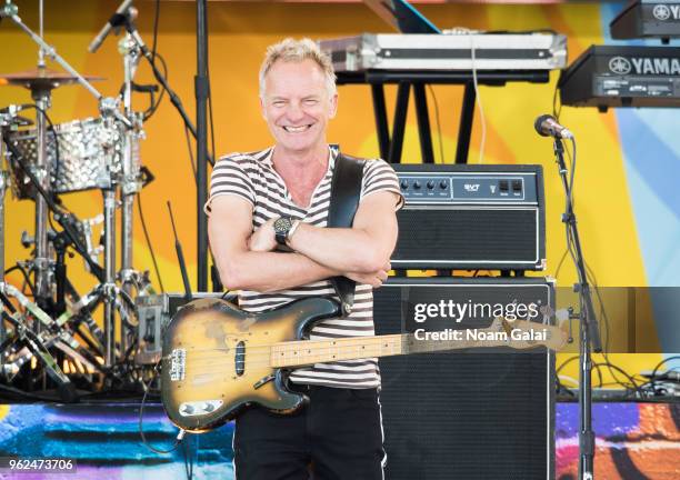 Sting performs on "Good Morning America" at SummerStage at Rumsey Playfield, Central Park on May 25, 2018 in New York City.