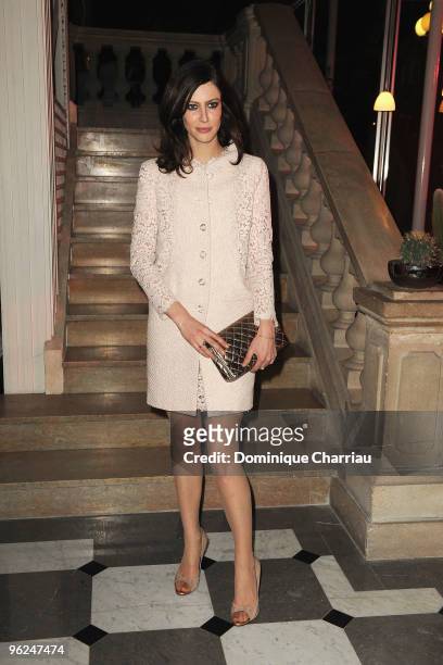 Anna Mouglalis attends Fashion Dinner for AIDS at Pavillon d'Armenonville on January 28, 2010 in Paris, France.