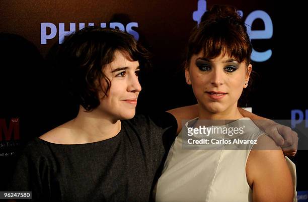 Spanish director Mar Coll and actress Nausicaa Bonnin attend 15th Jose Maria Forque cinema awards photocall at Palacio de congresos on January 28,...