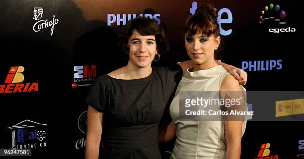 Spanish director Mar Coll and actress Nausicaa Bonnin attend 15th Jose Maria Forque cinema awards photocall at Palacio de congresos on January 28,...