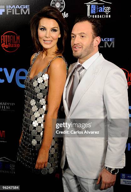 Spanish actors Mar Flores and Alex O'Dogherty attend 15th Jose Maria Forque cinema awards photocall at Palacio de congresos on January 28, 2010 in...