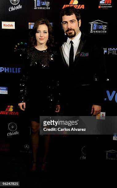Spanish actors Ruth Nunez and Alejandro Tous attend 15th Jose Maria Forque cinema awards photocall at Palacio de congresos on January 28, 2010 in...