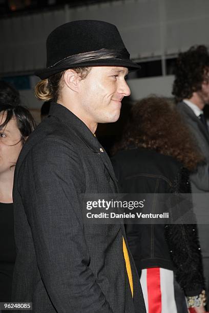 Heath Ledger attends the Alberta Ferretti Boat Party during Day 6 of the 64th Annual Venice Film Festival on September 3, 2007 in Venice, Italy.