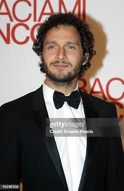 Actor Claudio Santamaria attends 'Baciami Ancora' premiere at Auditorium Della Conciliazione on January 28, 2010 in Rome, Italy.