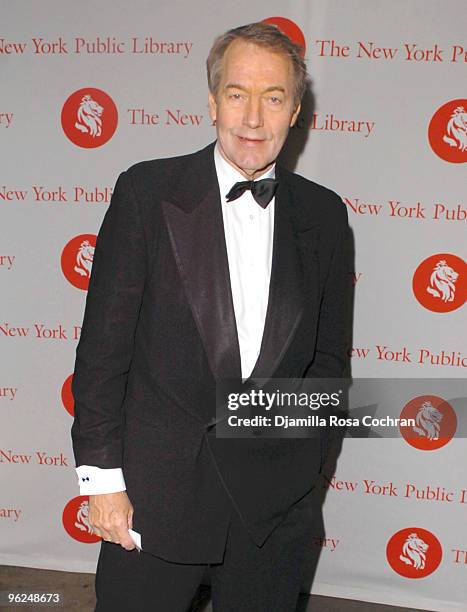 Charlie Rose attends the 10th Annual Library Lions Benefit at the New York Public Library on November 5th, 2007 in New York City, New York.