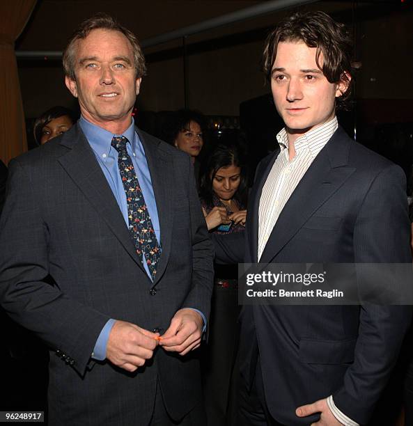 Robert F. Kennedy Jr. And Robert F. Kennedy III attend the Answering The Call fundraiser>> at M2 Ultra Lounge on January 28, 2010 in New York City.