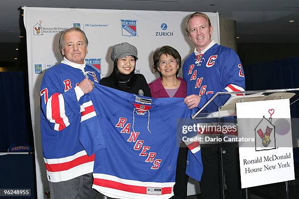 Rod Gilbert and Brian Leetch attend the 16th annual Skate with the Greats at Rockefeller Center on January 28, 2010 in New York City.