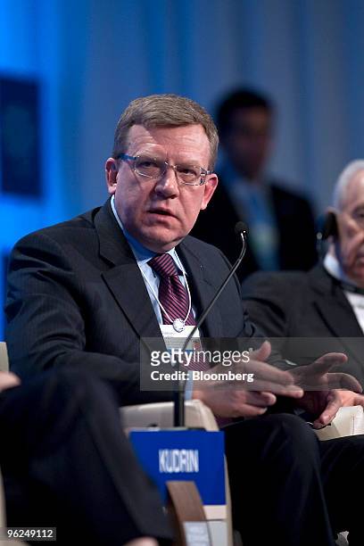 Alexei Kudrin, deputy prime minister and minister of finance of Russia, takes part in an interactive session on day two of the 2010 World Economic...