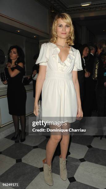 Marina Hands attends Fashion Dinner For AIDS at Pavillon d'Armenonville on January 28, 2010 in Paris, France.