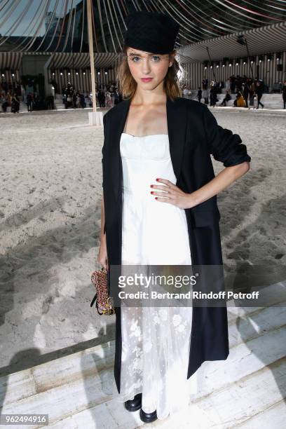 Natalia Dyer attends the Christian Dior Couture S/S19 Cruise Collection on May 25, 2018 in Chantilly, France.