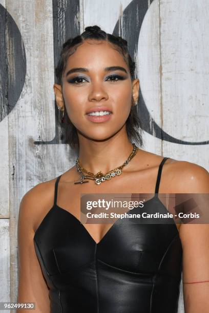 Alexandra Shipp attends the Christian Dior Couture S/S19 Cruise Collection on May 25, 2018 in Chantilly, France.