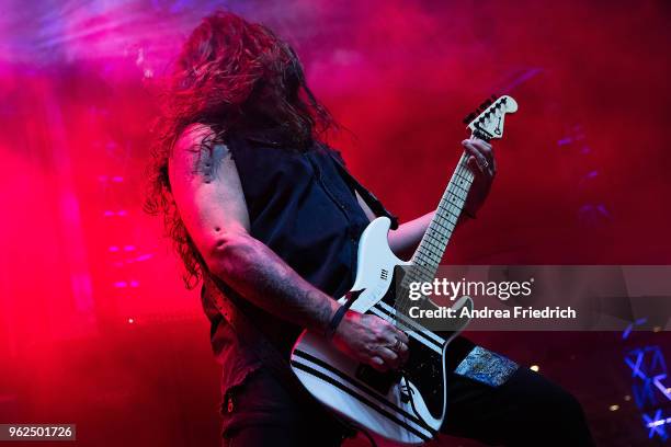 Andreas Kisser of Sepultura performs onboard the cruise liner 'Independence of the Seas' during the '70000 Tons of Metal' Heavy Metal Cruise Festival...