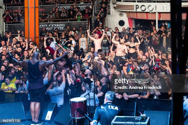 Derrick Green of Sepultura performs onboard the cruise liner 'Independence of the Seas' during the '70000 Tons of Metal' Heavy Metal Cruise Festival...