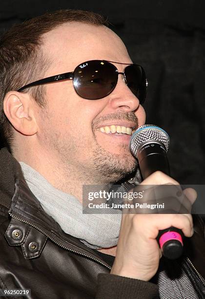 Donnie Wahlberg from New Kids on the Block promotes "Coming Home" at AMC Loews Raceway 10 on January 28, 2010 in Westbury, New York.