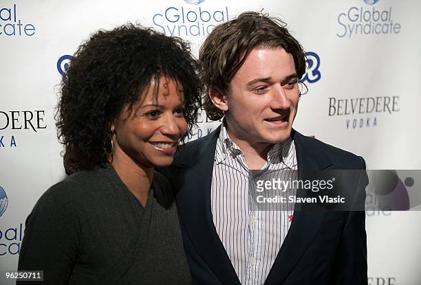 Actress Gloria Reuben and Robert F. Kennedy III attend the Answering The Call fundraiser at M2 Ultra Lounge on January 28, 2010 in New York City.
