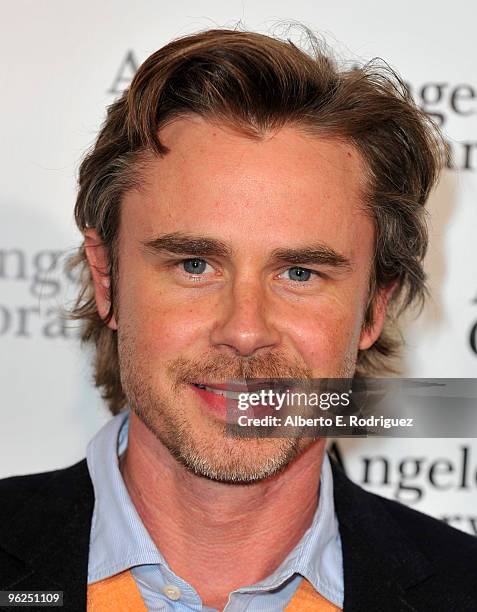 Actor Sam Trammell arrives at the opening night gala of the 1st Annual Art Los Angeles Contemporary held at the Pacific Design Center on January 28,...