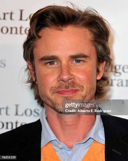 Actor Sam Trammell arrives at the opening night gala of the 1st Annual Art Los Angeles Contemporary held at the Pacific Design Center on January 28,...