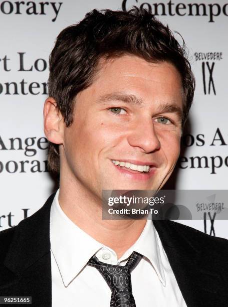 David Burtka arrives at Art Los Angeles Contemporary Art Fair at Pacific Design Center on January 28, 2010 in West Hollywood, California.