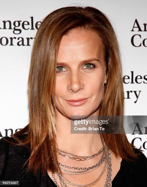 Rachel Griffiths arrives at Art Los Angeles Contemporary Art Fair at Pacific Design Center on January 28, 2010 in West Hollywood, California.