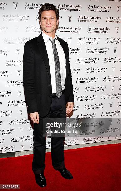 David Burtka arrives at Art Los Angeles Contemporary Art Fair at Pacific Design Center on January 28, 2010 in West Hollywood, California.