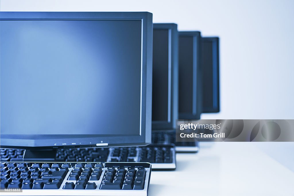 Computer screens in a network