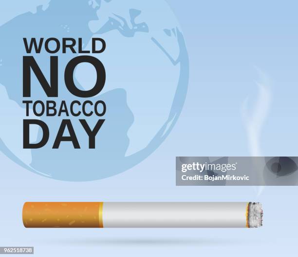 world no tobacco day background with cigarette. vector illustration. - carcinogen stock illustrations