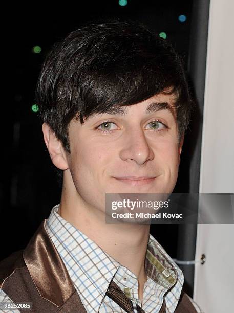 Actor David Henrie arrives at the Artists For Peace And Justice and We.The.Children Project Benefit For Haiti at House of Blues Sunset Strip on...