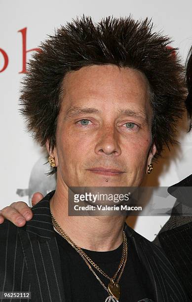 Bass player Billy Morrison arrives at John Varvatos' 52nd Annual Grammy Awards party on January 28, 2010 in West Hollywood, California.
