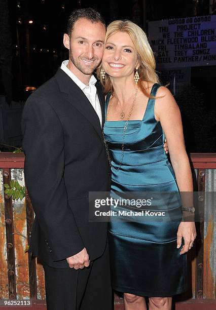 Legal Analyst Lisa Bloom and Braden Pollock arrive at the Artists For Peace And Justice and We.The.Children Project Benefit For Haiti at House of...