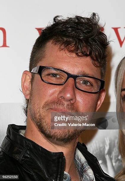 Bass player Stefan Lessard arrives at John Varvatos' 52nd Annual Grammy Awards Party on January 28, 2010 in West Hollywood, California.