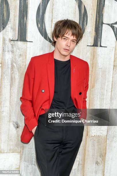 Charlie Heaton poses at a photocall during Christian Dior Couture S/S19 Cruise Collection on May 25, 2018 in Chantilly, France.