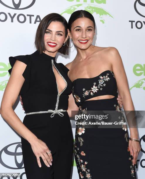 Actors Jenna Dewan and Emmanuelle Chriqui attend the 28th Annual EMA Awards Ceremony at Montage Beverly Hills on May 22, 2018 in Beverly Hills,...