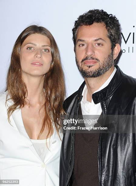 Guy Oseary and wife Michelle Alves arrive at Calvin Klein Collection & Los Angeles Nomadic Division 1st Annual Celebration For L.A. Arts Monthly and...