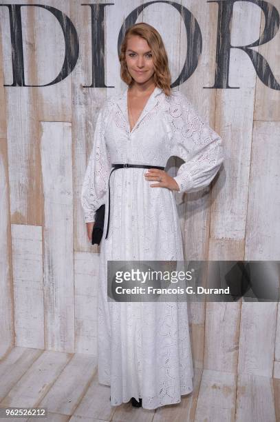 Arizona Muse attends the Christian Dior Couture S/S19 Cruise Collection Photocall At Grandes Ecuries De Chantillyon May 25, 2018 in Chantilly, France.