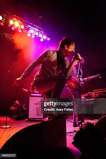 Wes Blaylock of Deas Vail performs at a sold out concert at the Lifestyle Communities Pavilion on January 28, 2010 in Columbus, Ohio.