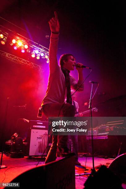 Wes Blaylock of Deas Vail performs at a sold out concert at the Lifestyle Communities Pavilion on January 28, 2010 in Columbus, Ohio.