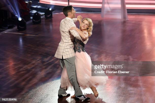 Iris Mareike Steen and Christian Polanc during the 10th show of the 11th season of the television competition 'Let's Dance' on May 25, 2018 in...