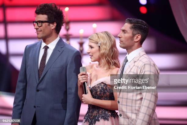 Daniel Hartwich, Iris Mareike Steen and Christian Polanc during the 10th show of the 11th season of the television competition 'Let's Dance' on May...