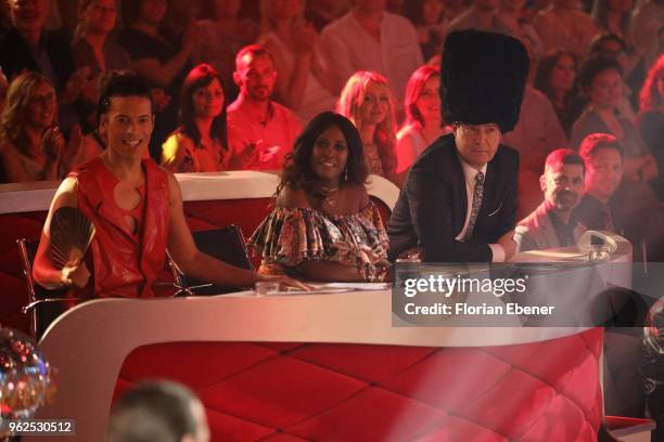 Jorge Gonzalez, Motsi Mabuse and Joachim Llambi during the 10th show of the 11th season of the television competition 'Let's Dance' on May 25, 2018...