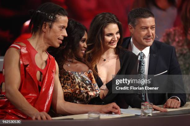 Jorge Gonzalez, Motsi Mabuse, Carina Zavline and Joachim Llambi during the 10th show of the 11th season of the television competition 'Let's Dance'...