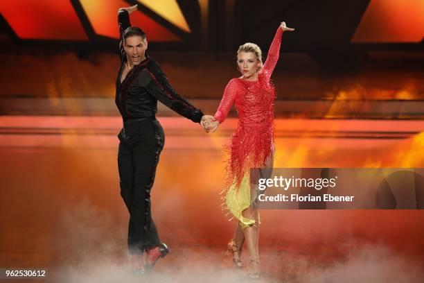 Iris Mareike Steen and Christian Polanc during the 10th show of the 11th season of the television competition 'Let's Dance' on May 25, 2018 in...