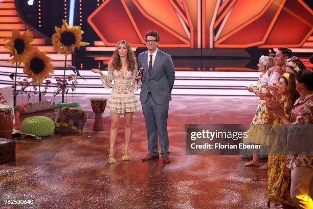 Victoria Swarovski and Daniel Hartwich during the 10th show of the 11th season of the television competition 'Let's Dance' on May 25, 2018 in...