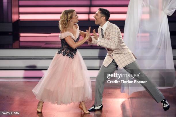 Iris Mareike Steen and Christian Polanc during the 10th show of the 11th season of the television competition 'Let's Dance' on May 25, 2018 in...