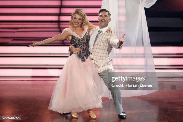 Iris Mareike Steen and Christian Polanc during the 10th show of the 11th season of the television competition 'Let's Dance' on May 25, 2018 in...