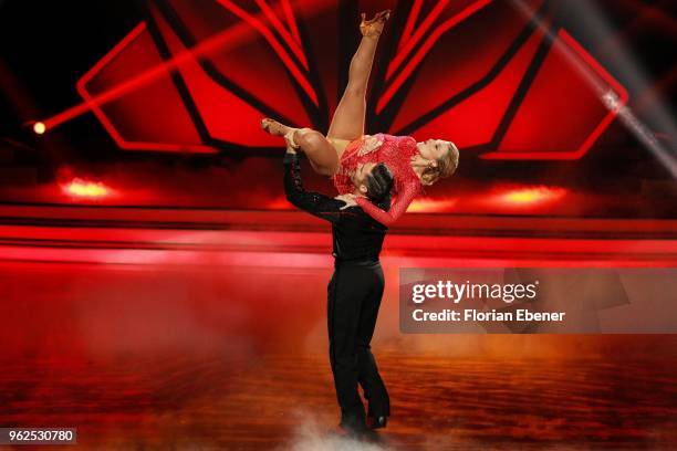 Iris Mareike Steen and Christian Polanc during the 10th show of the 11th season of the television competition 'Let's Dance' on May 25, 2018 in...