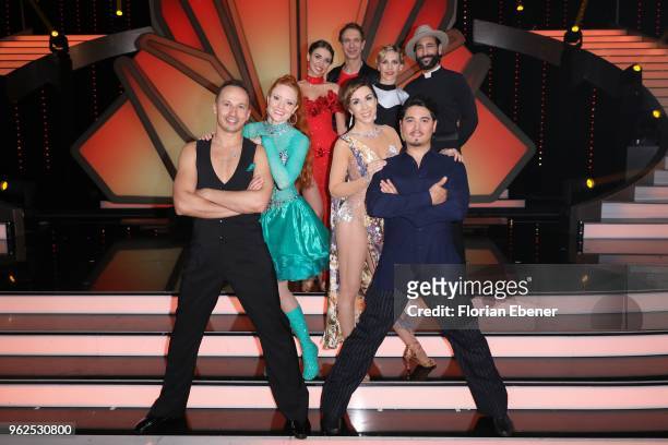Group picture with all participants on stage after the show during the 10th show of the 11th season of the television competition 'Let's Dance' on...