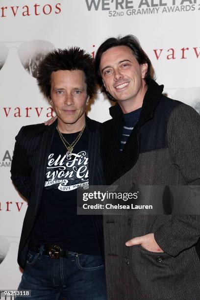 Guitarist Billy Morrison and vocalist Donovan Leitch arrive at John Varvatos Los Angeles on January 28, 2010 in West Hollywood, California.