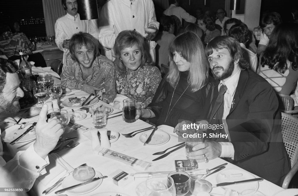 Cynthia Ringo English drummer Ringo Starr of The Beatles pictured on right with his ...