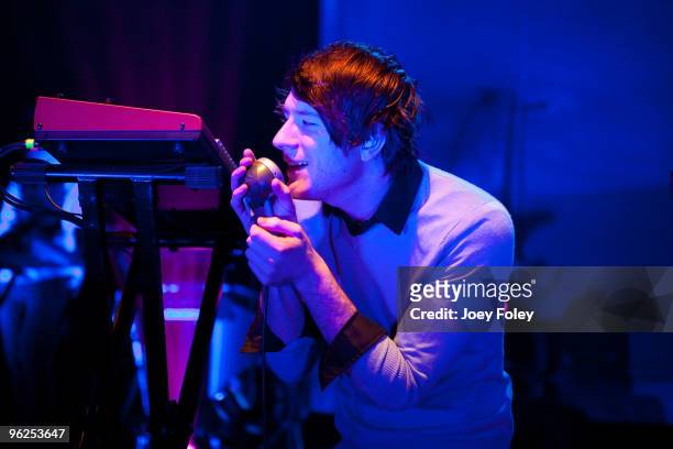 Owl City performs in a sold out concert at the Lifestyle Communities Pavilion on January 28, 2010 in Columbus, Ohio.